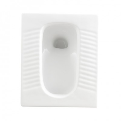 Modern Wc Sanitary Wares Cleaning Glaze White Ceramic Public Chinese School Squatting Toilet Pan