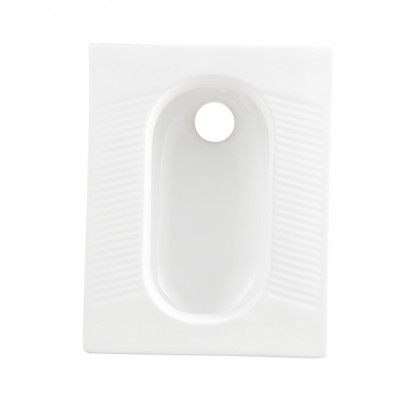 Outdoor Public Toilet Accessories Cleaning Glaze Ceramic Squatting Pan