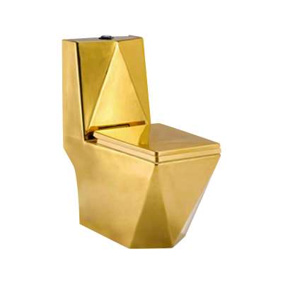 Sanitary Ware Ceramic Dragon Toilet Golden Color Bowl Seat Gold Wc Toilet set