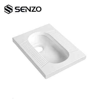 Cleaning Glaze White Ceramic S-Trap Squatting Wc Chinese Toilet