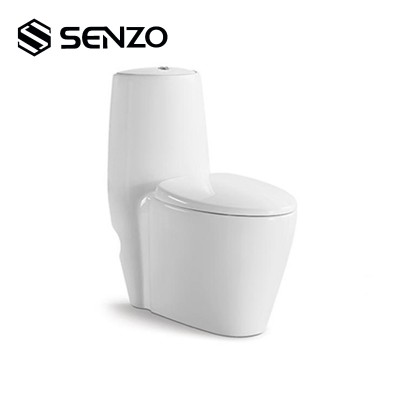 Ceramic compound wc p trap washdown one-piece toilet for sale